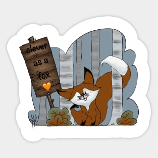 Clever fox Sticker